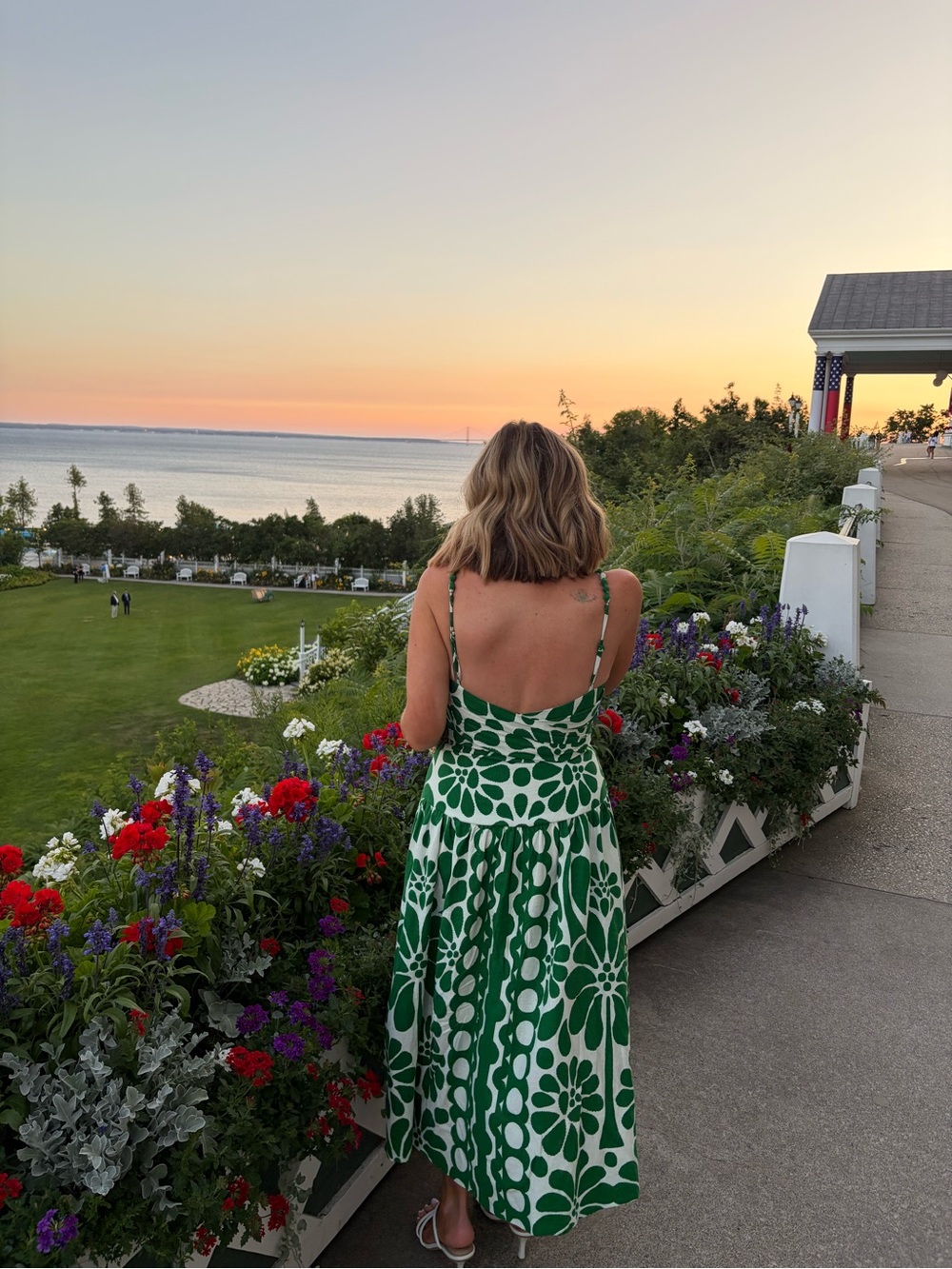 Caroline Constas 💚 Floral Print Midi Dress (S) - Picture 2 of 10